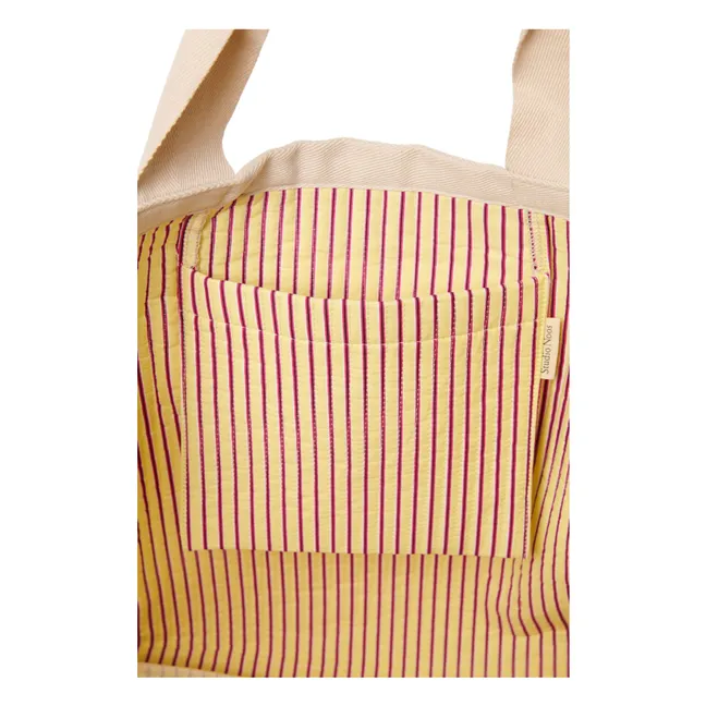 Sac de plage rayé | Jaune pâle