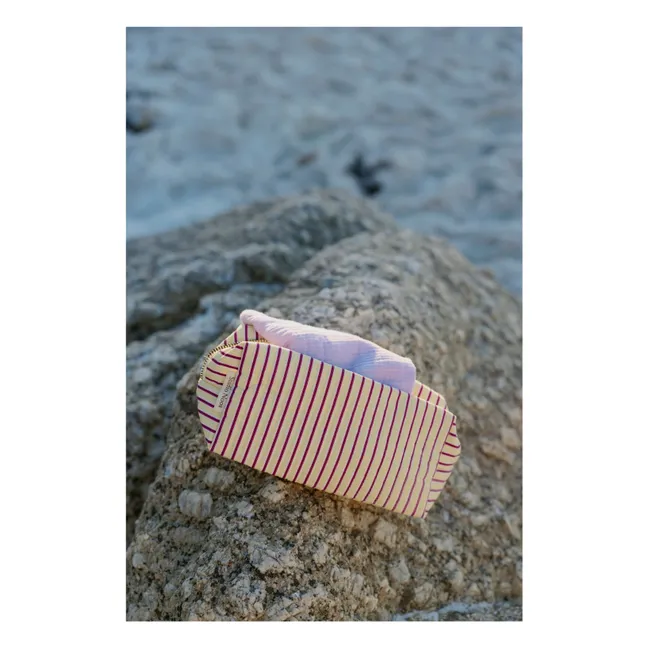Trousse de toilette rayée | Jaune pâle