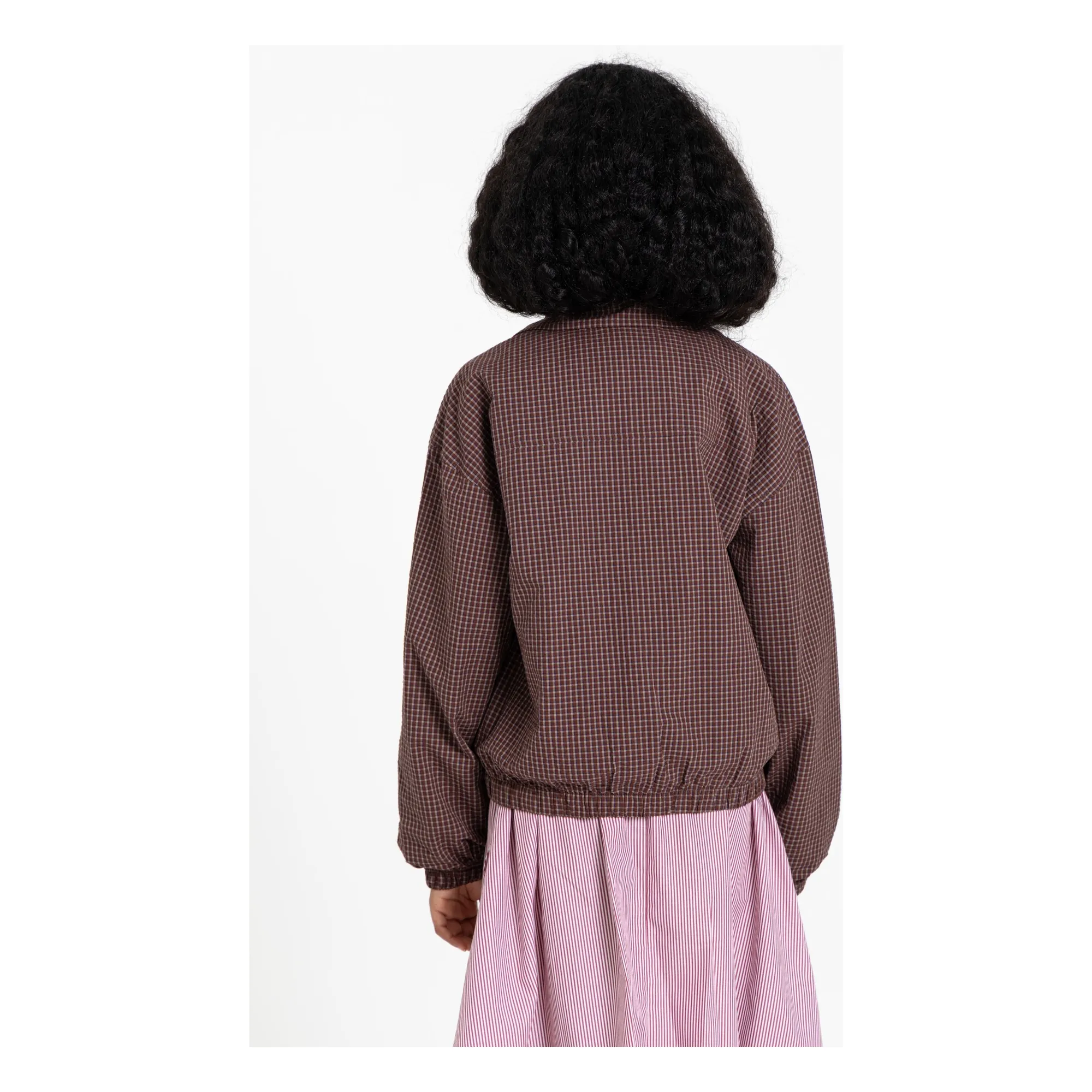 Veste Sage Carreaux | Marron foncé- Image produit n°6