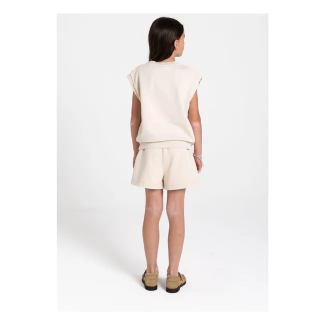 Sweat Sans Manches Inaya Cheval Coton Bio | Crème