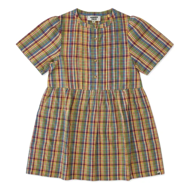Robe Indie Carreaux | Vert