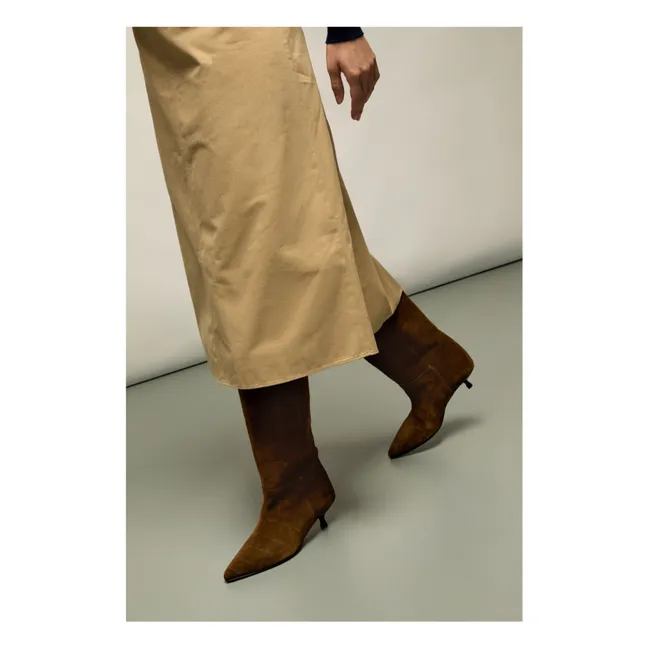 Bottes Sydney Effet Croco Cuir | Tan