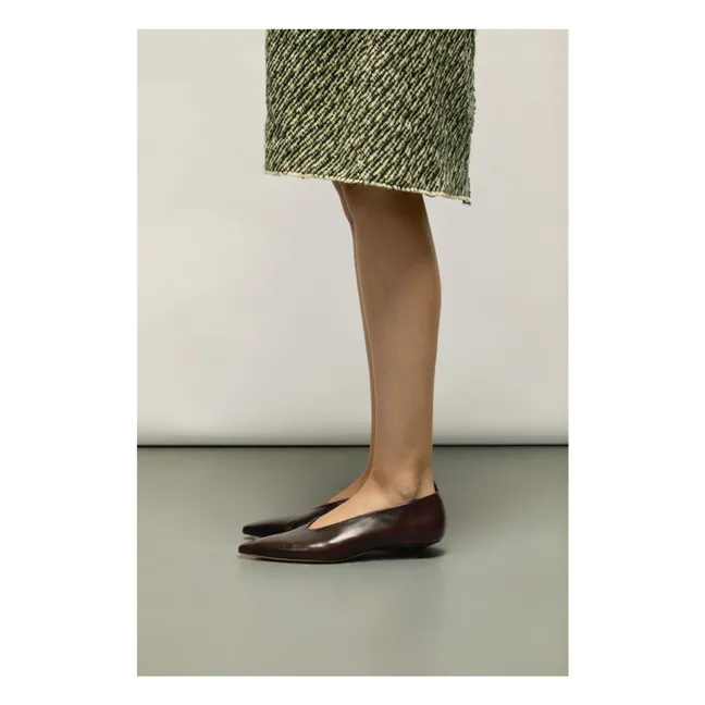 Slingback Freya Cuir | Marron