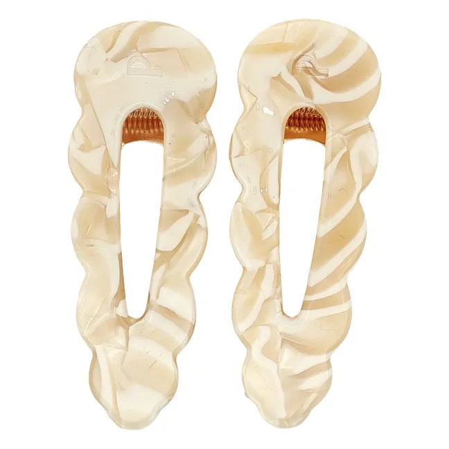 Barrettes signature - Popcorn | Ivoire