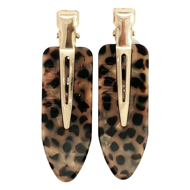 Hair clips - Leopard