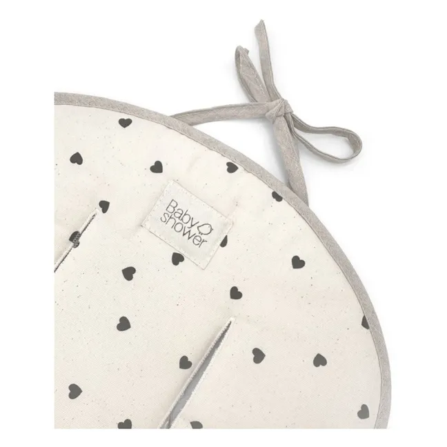 Coussin pour pousette compacte Cœurs | Ecru