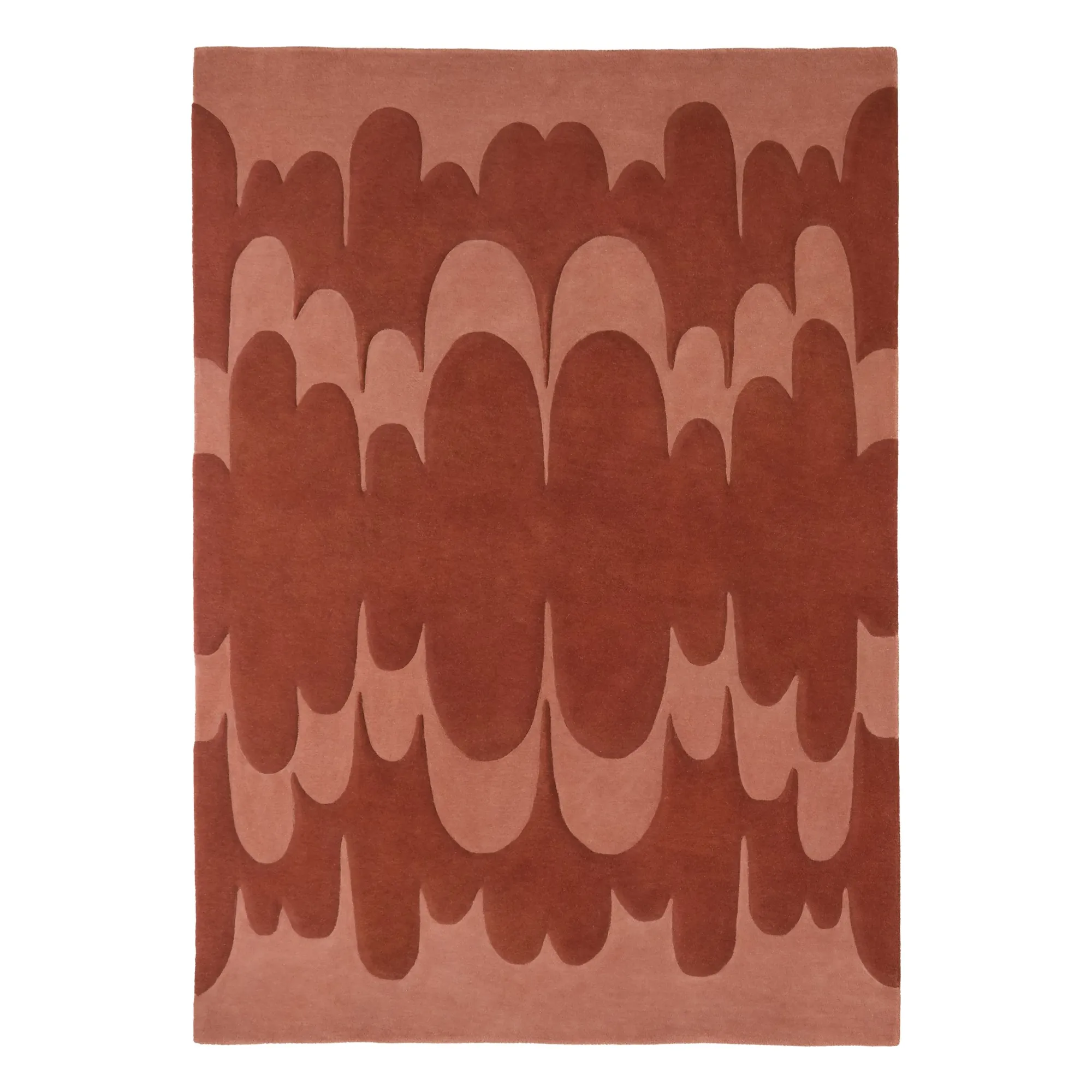 Tapis en laine Echo, Lucia Eames | Terracotta- Image produit n°0