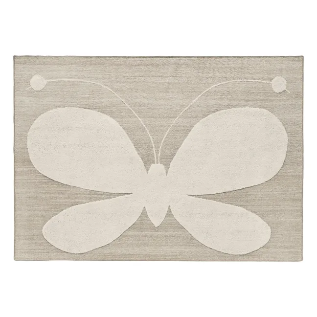 Tapis en laine Butterfly, Lucia Eames | Beige