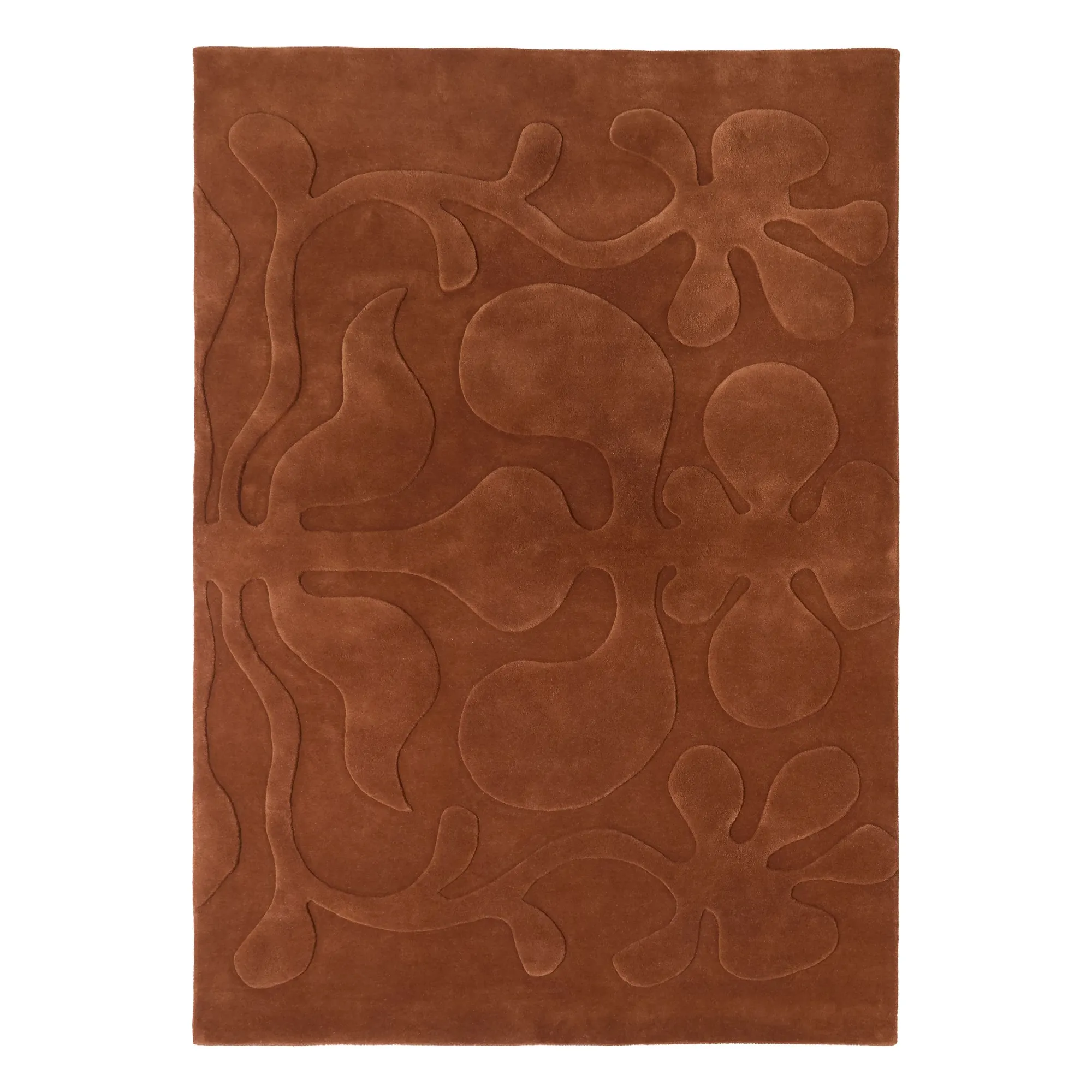 Tapis en laine Rooted, Lucia Eames | Terracotta- Image produit n°0