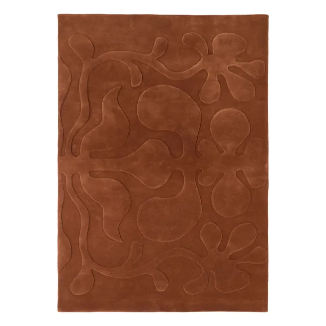 Tapis en laine Rooted, Lucia Eames | Terracotta