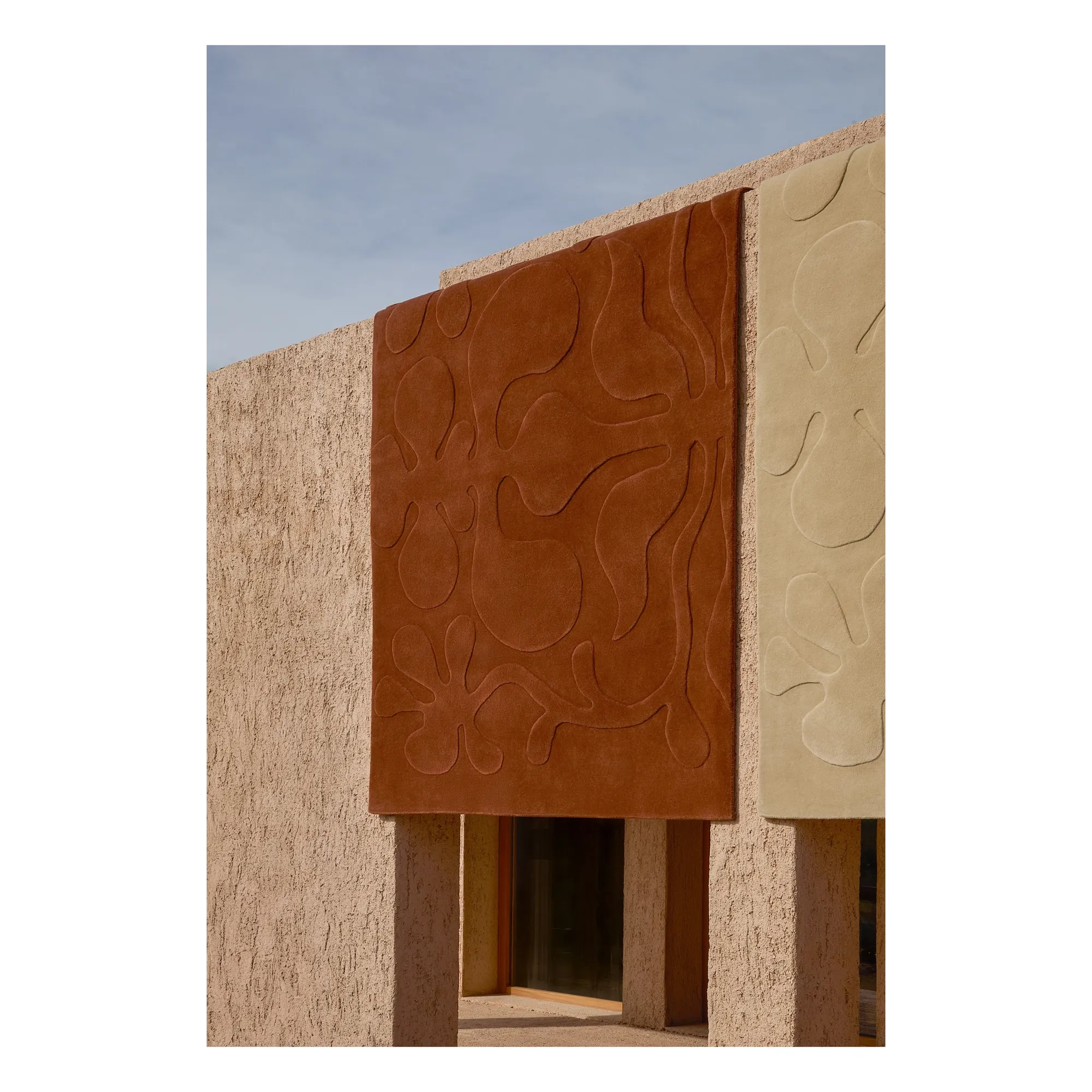 Tapis en laine Rooted, Lucia Eames | Terracotta- Image produit n°2