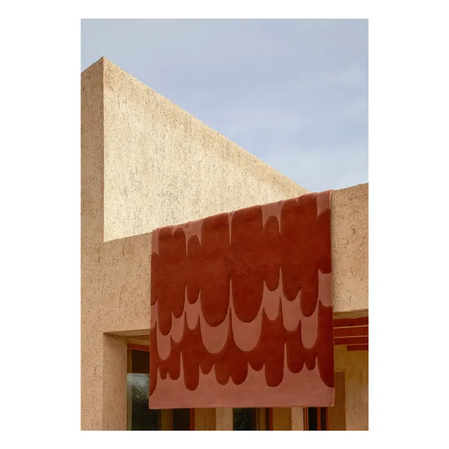 Tapis en laine Echo, Lucia Eames | Terracotta