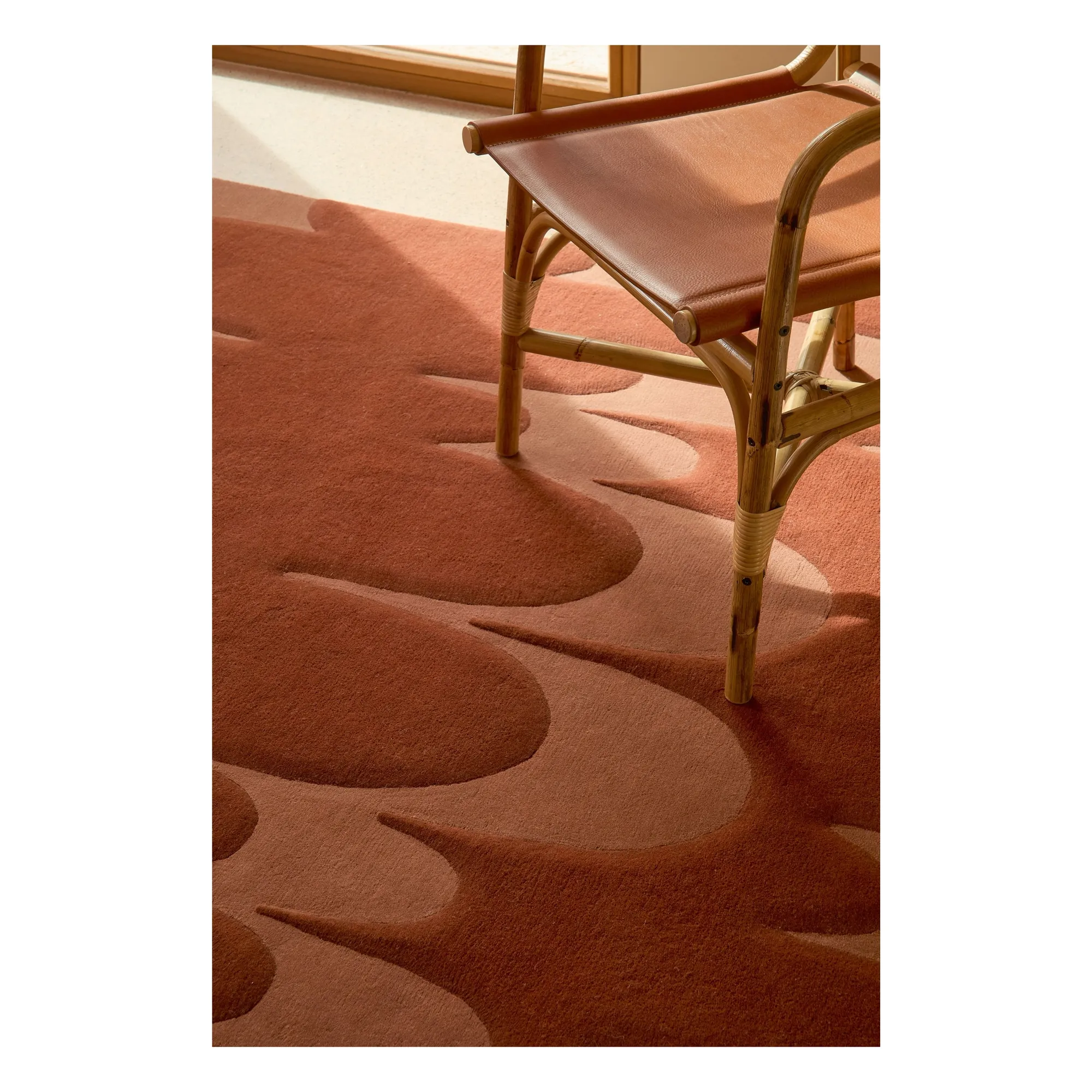 Tapis en laine Echo, Lucia Eames | Terracotta- Image produit n°3