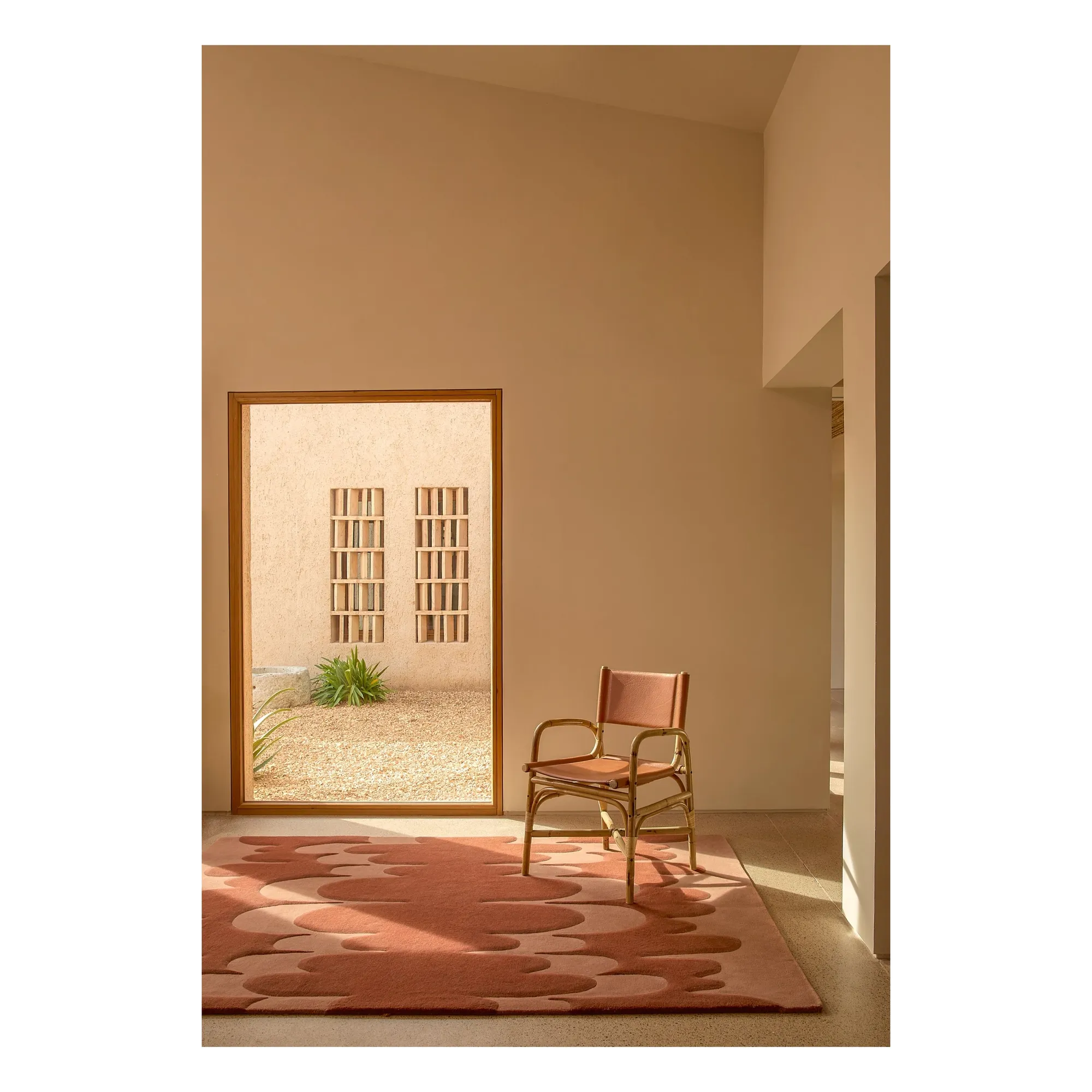 Tapis en laine Echo, Lucia Eames | Terracotta- Image produit n°1