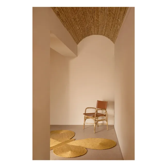 Tapis en jute Butterfly, Lucia Eames | Ocre