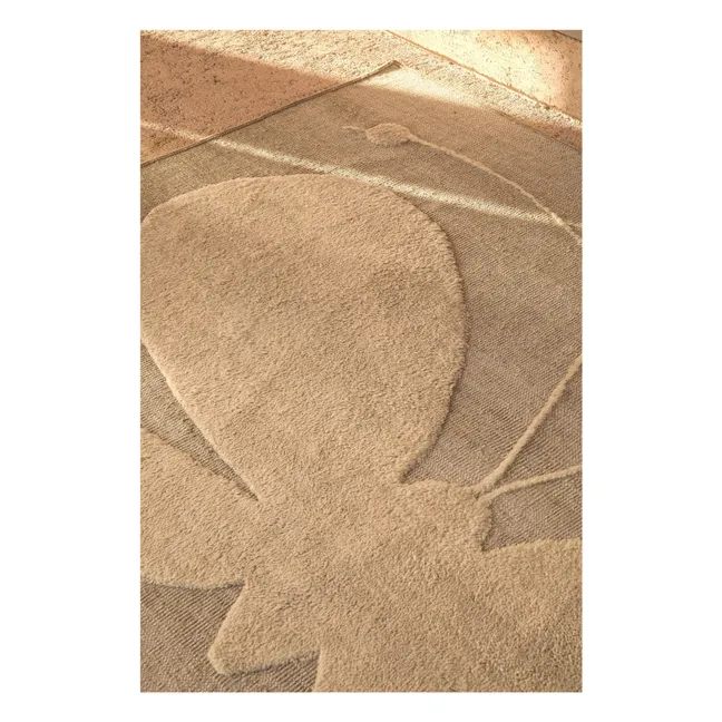 Alfombra de lana Butterfly, Lucia Eames | Beige