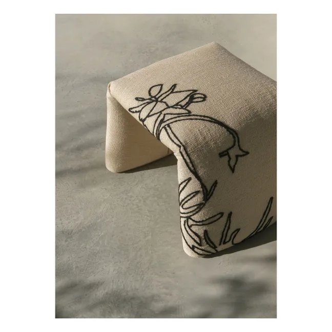 Pouf Folded Flowers, Estudi Manel Molina | Beige