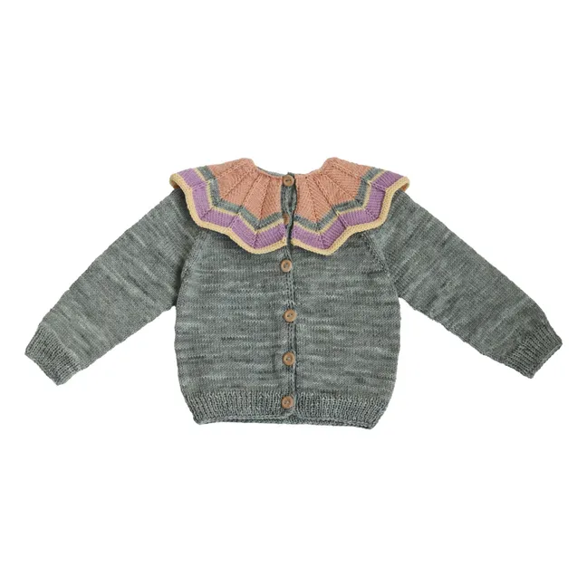 Cardigan Butterfly Laine Mérinos | Turquoise