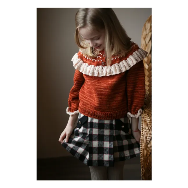 Jupe Dianna Carreaux Laine | Noir