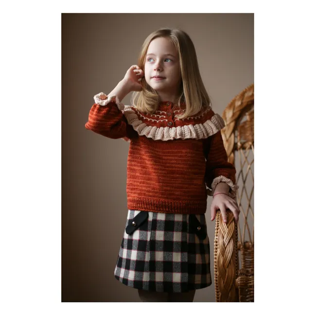 Jupe Dianna Carreaux Laine | Noir