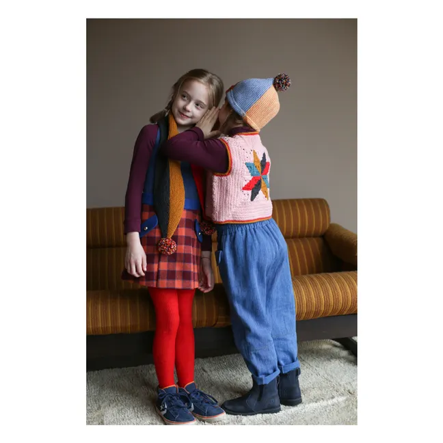 Jupe Dianna Carreaux Laine | Orange