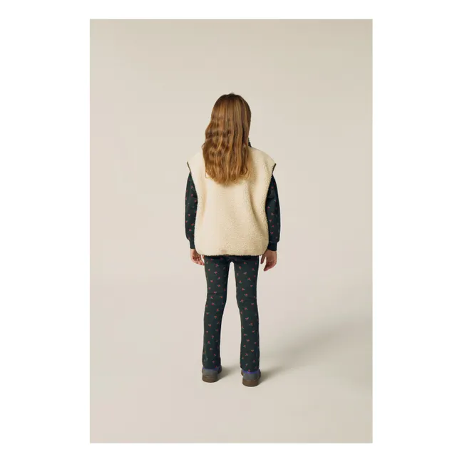 Legging Flare Fleuri | Gris anthracite
