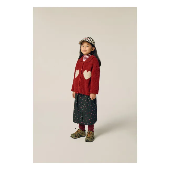 Cardigan Hearts | Burgundy