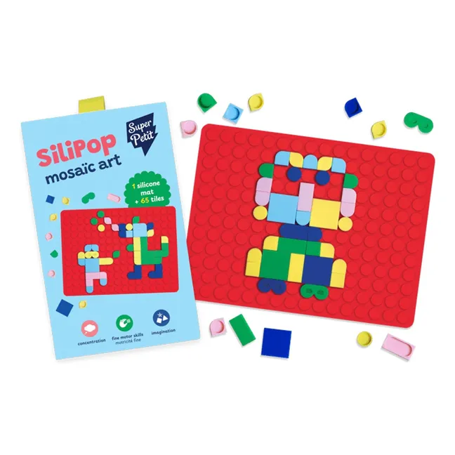 Juego de mosaicos con clip Silipop | Rojo