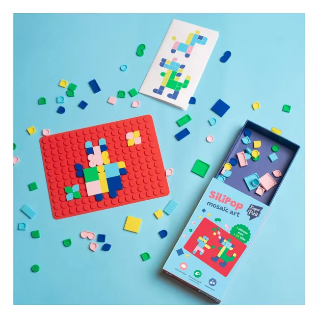 Jeu de mosaïques à clipser Silipop | Rouge