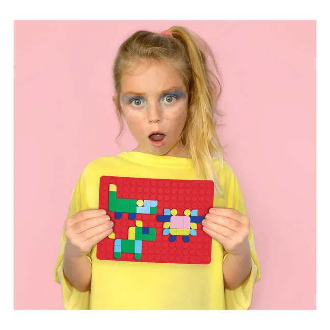 Juego de mosaicos con clip Silipop | Rojo