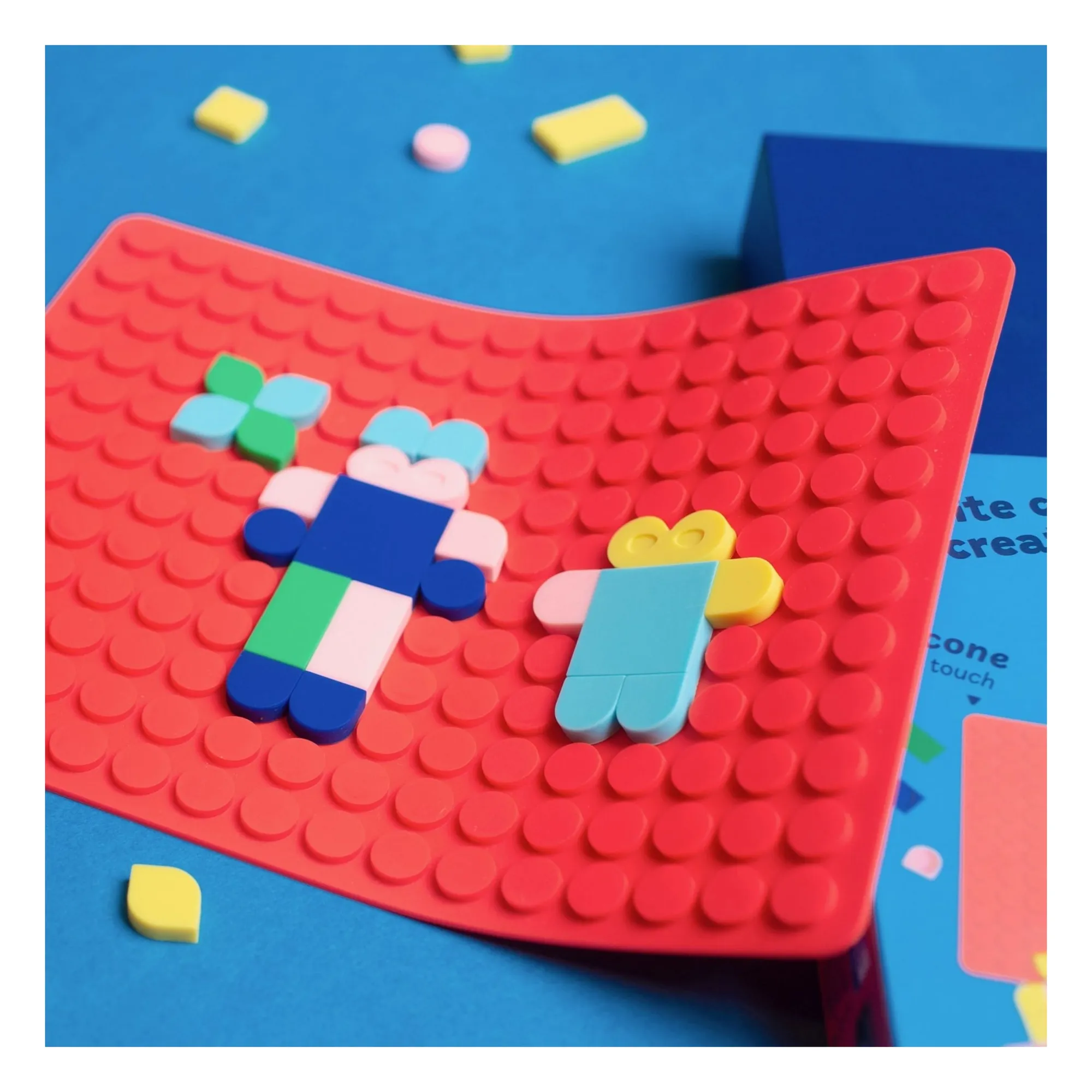 Jeu de mosaïques à clipser Silipop | Rouge- Image produit n°1
