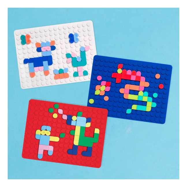 Jeu de mosaïques à clipser Silipop | Rouge