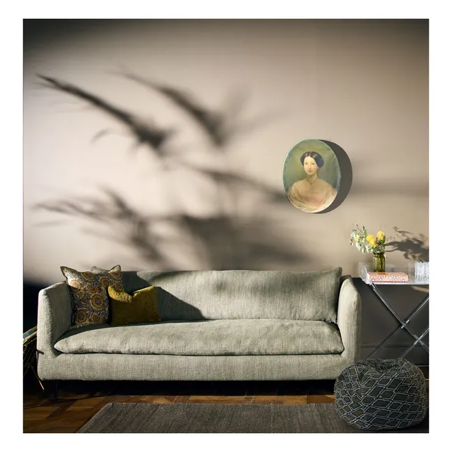 Pouf Bulle en lin Wabi Sabi  | Bronze