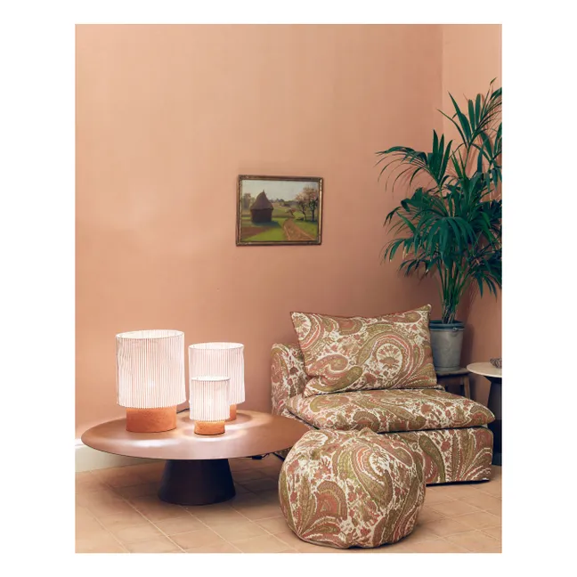 Pouf Bulle Jacquard Paisley In & Outdoor | Marron