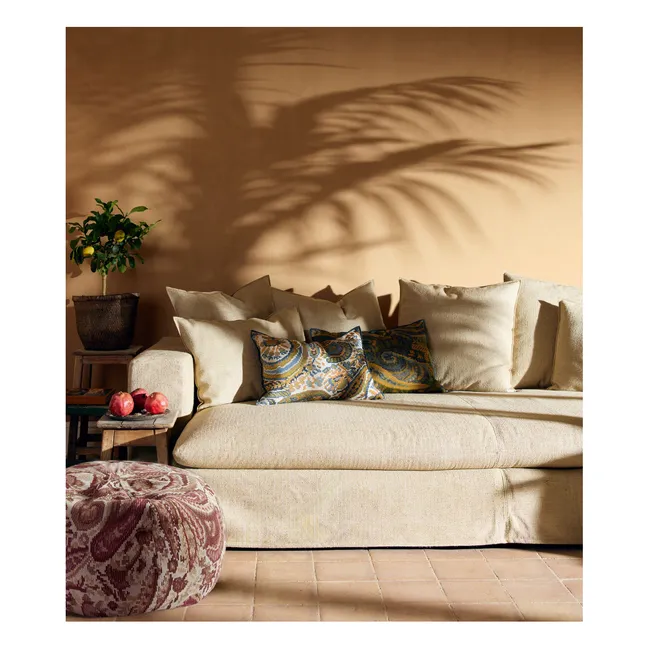 Pouf Bulle Jacquard Paisley In & Outdoor | Rose