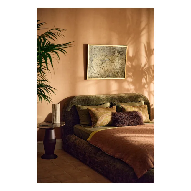 Coussin Vice Versa Jacquard Paisley In & Outdoor  | Marron