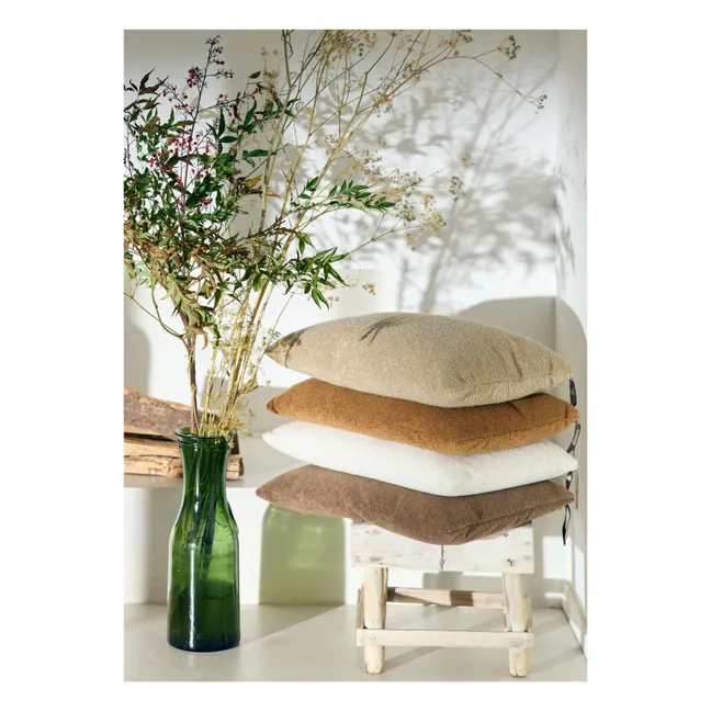 Coussin Vice Versa Bouclette Teddy | Marron glacé