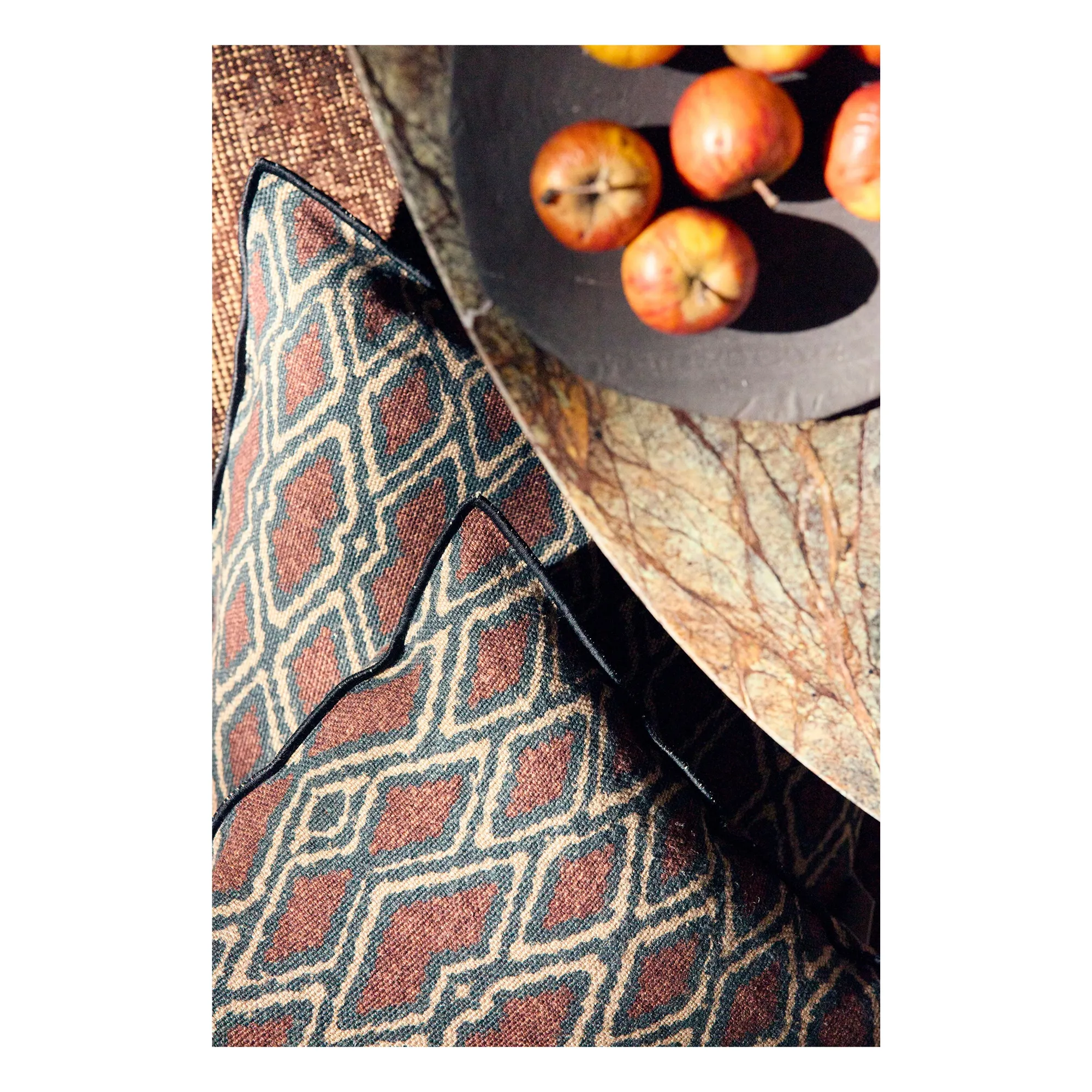 Coussin Vice Versa en lin wabi sabi | Argile- Image produit n°2
