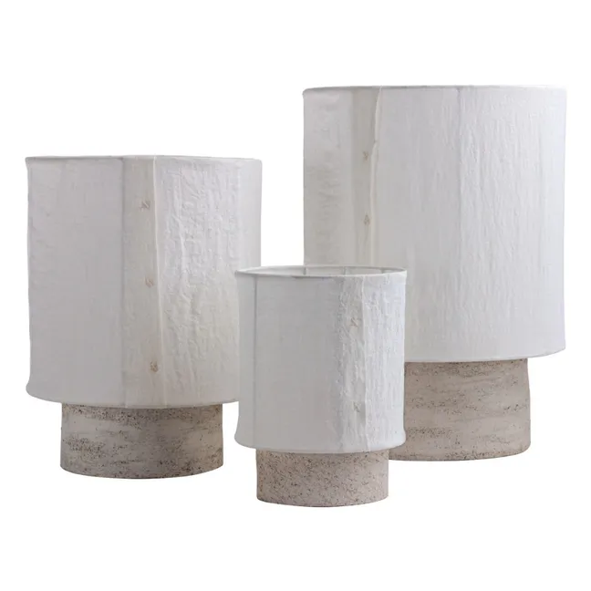 Stoneware Kalé lamp  | White