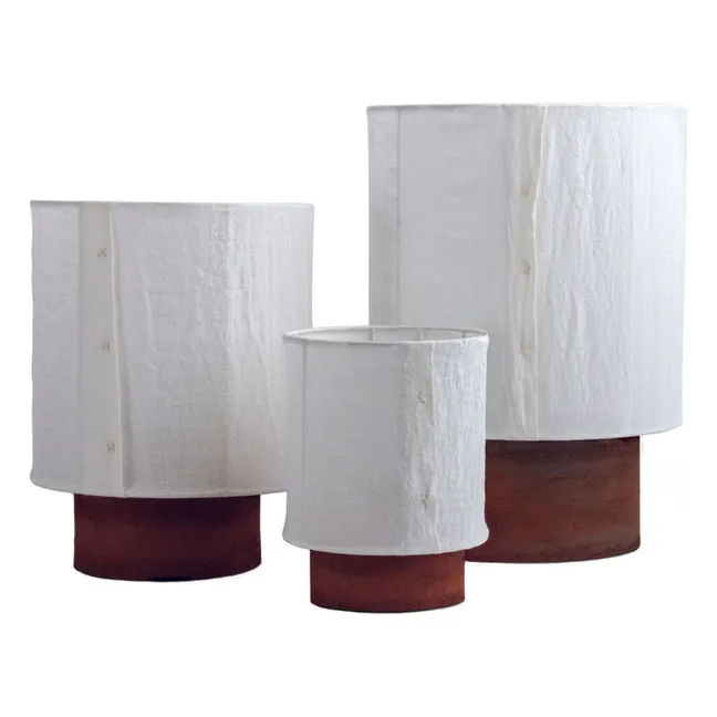 Lampe Kalé en grès  | Rouge