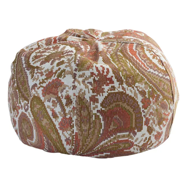 Pouf Bulle Jacquard Paisley In & Outdoor | Marron