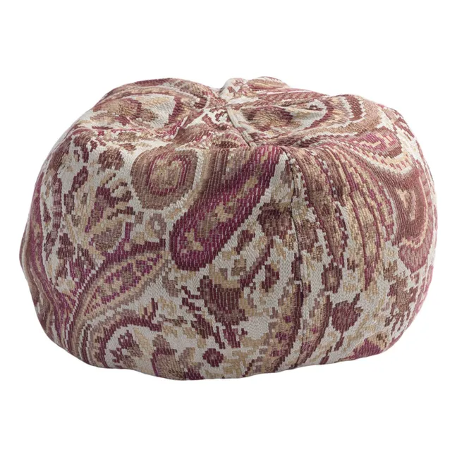 Pouf Bulle Jacquard Paisley In & Outdoor | Rose