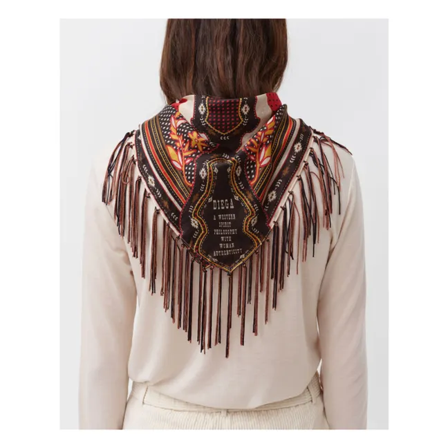 Foulard Fareo Soie | Rouge