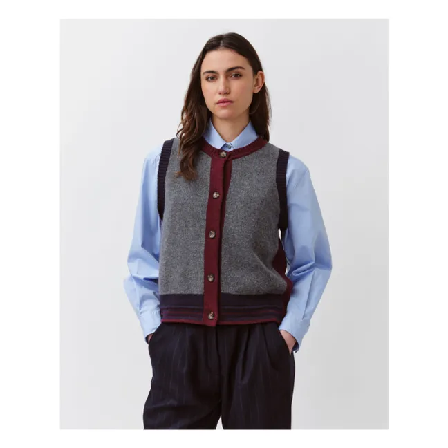 Gilet Giamo Laine Mérinos | Gris