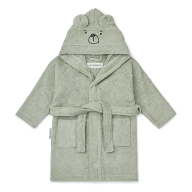 Lily bathrobe in organic cotton | Dove blue