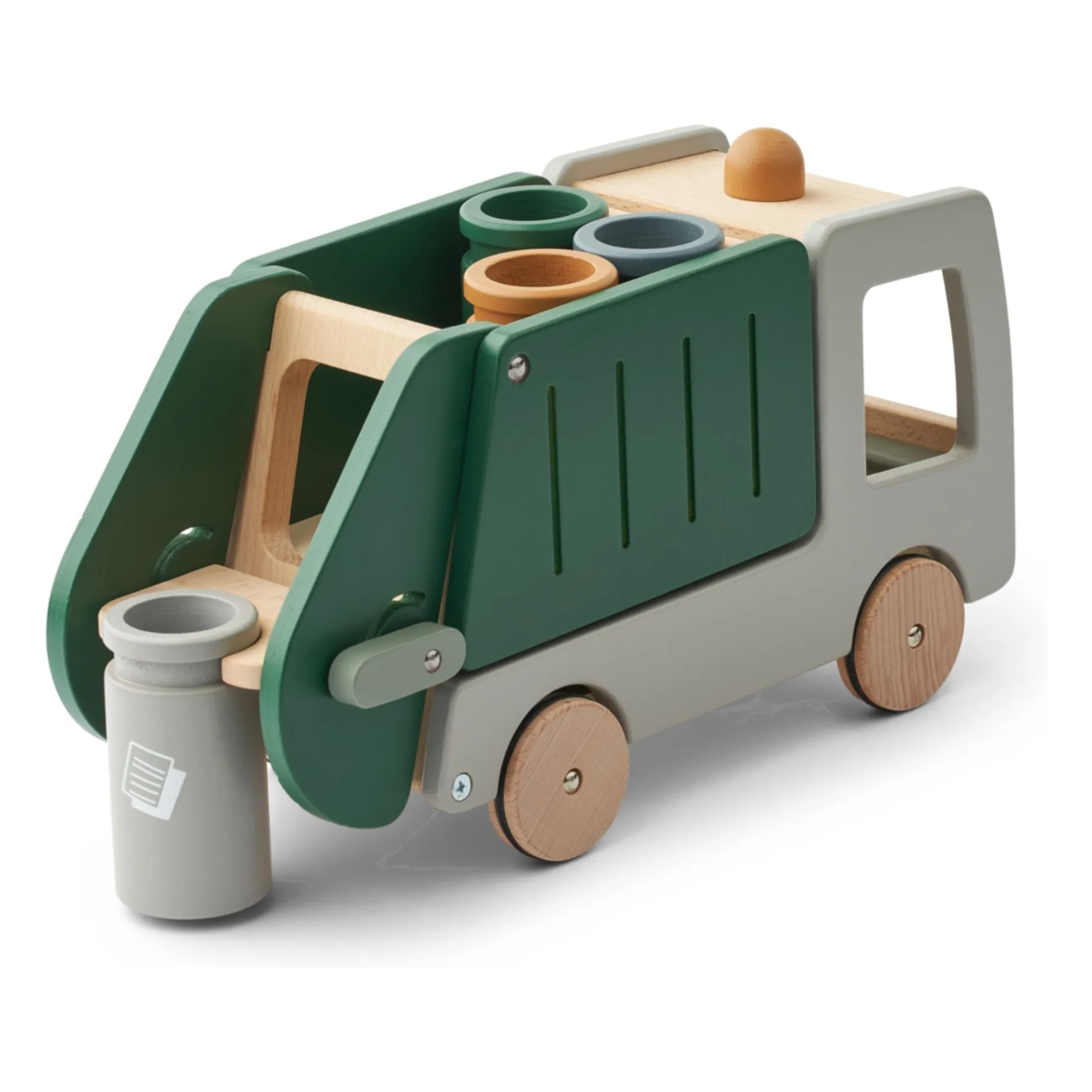 Camion de recyclage en bois Irina | Garden green multi mix- Image produit n°4