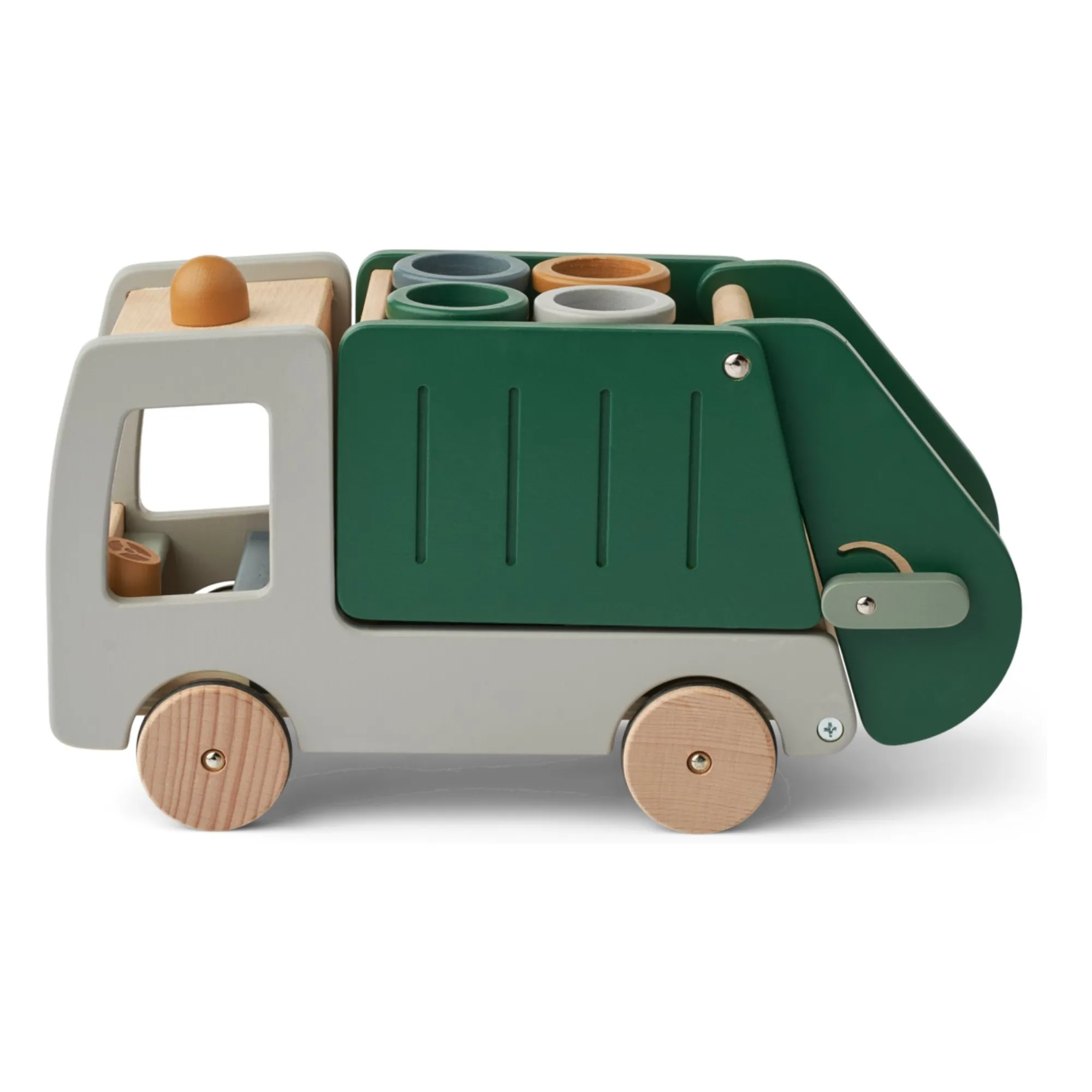 Camion de recyclage en bois Irina | Garden green multi mix- Image produit n°3