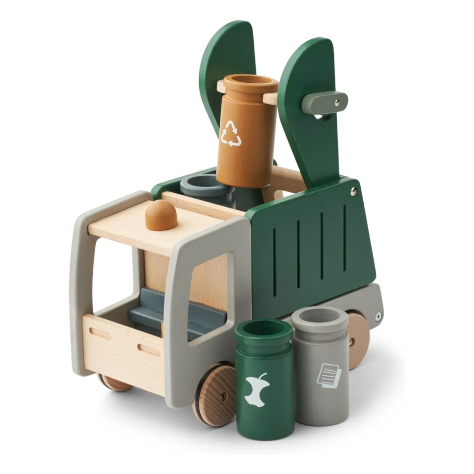 Camion de recyclage en bois Irina | Garden green multi mix- Image produit n°0
