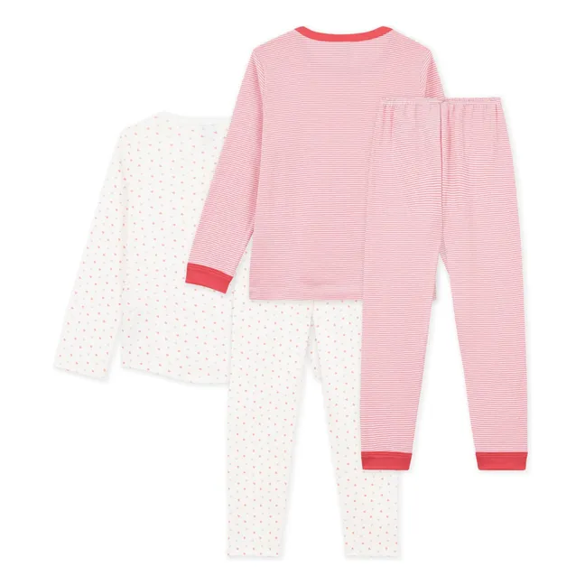 Lot de 2 Pyjamas Cœurs | Rose