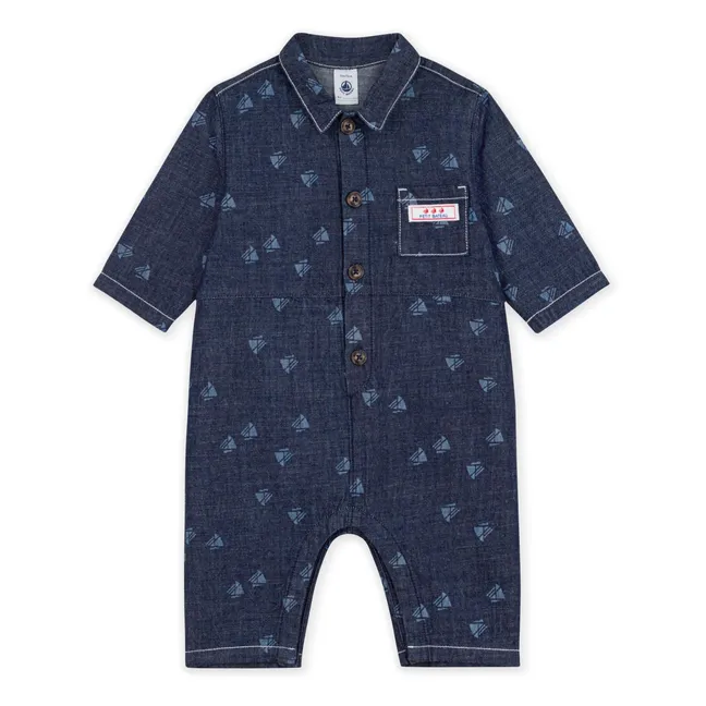 Bateaux Denim Organic Cotton Jumpsuit | Navy blue